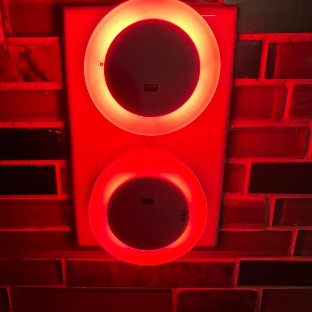Red Night Light with Outlet - Picture 3 of 5